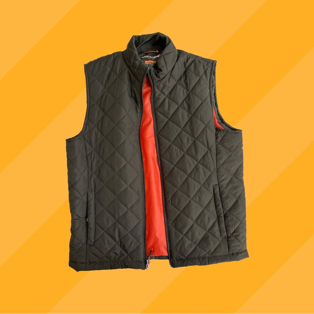 Hawke & Co Men’s Olive Green Sport Puffer Duck Down Vest Jacket Medium
